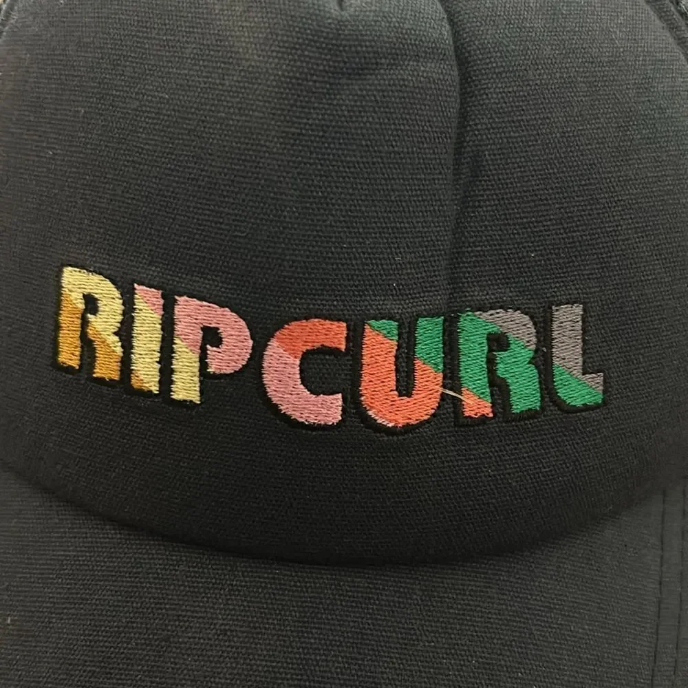 Rip curl new tags trucker hat with rainbow embroidered logo